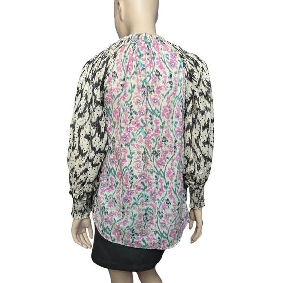 Maria Cher Villafranca Julieta Blouse Long Sleeves Siz XS 100% Cotton - Picture 7 of 11